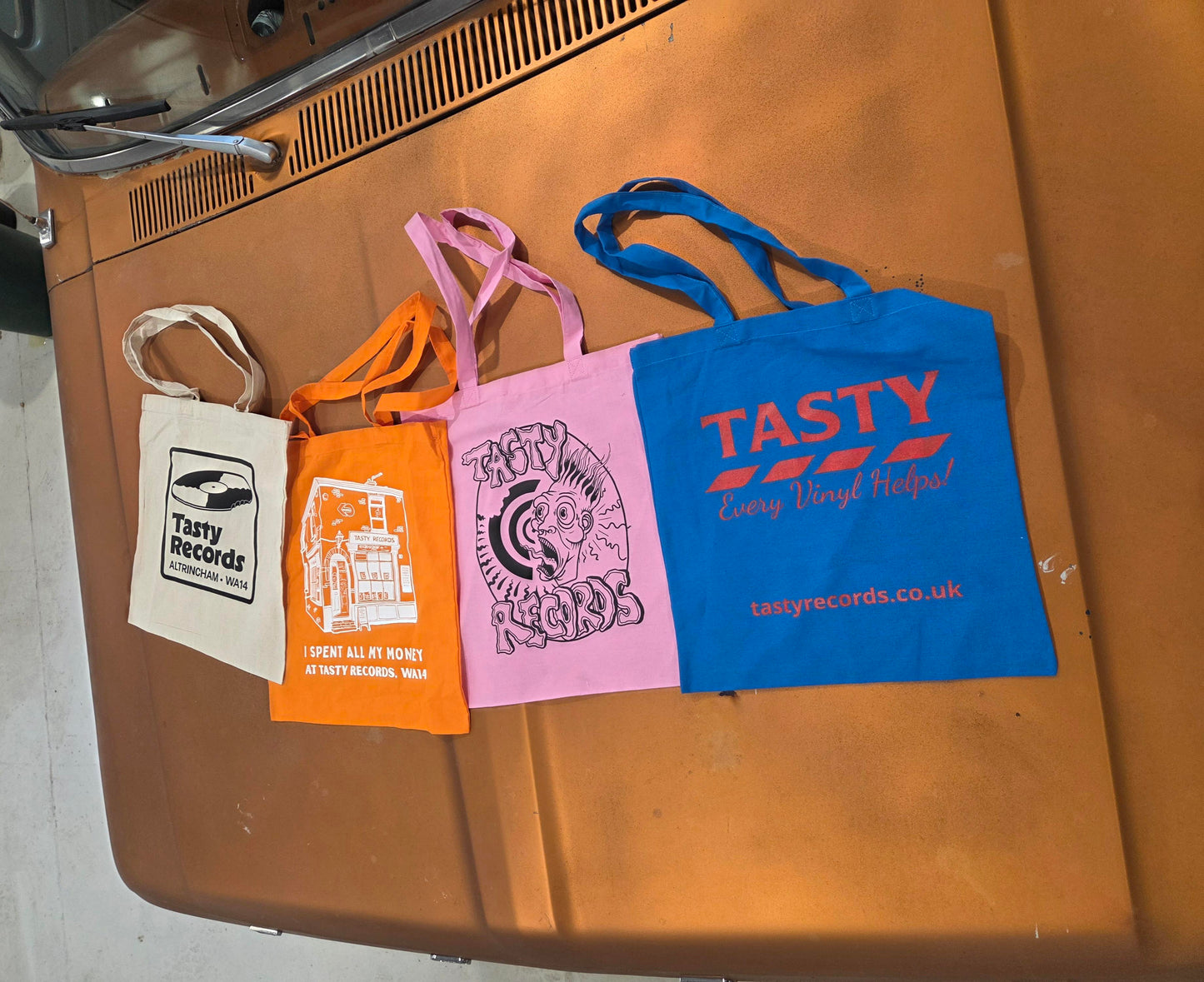 Tasty Records Tote Bags