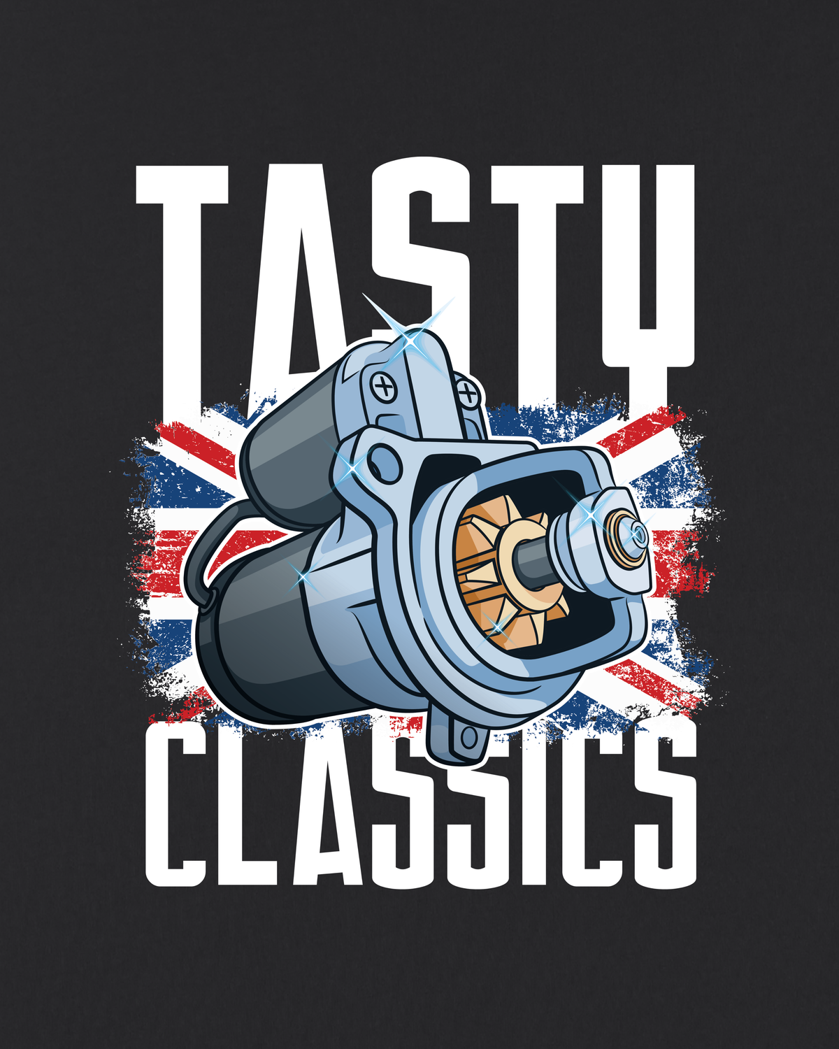Black Starter Motor T-Shirt