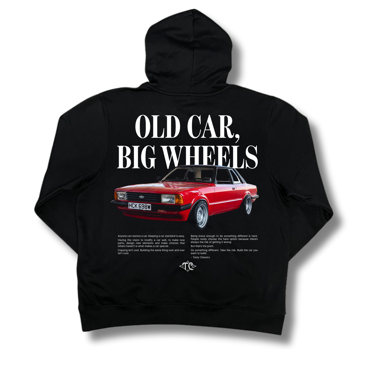 Ford Cortina 'Old Cars, Big Wheels' Hoodie